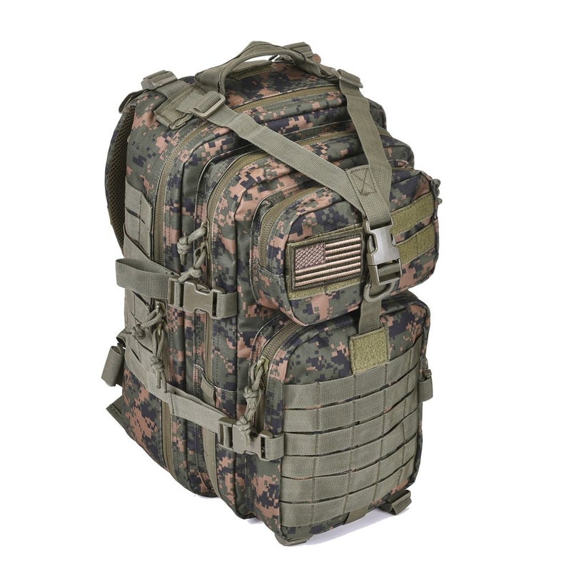 REEBOW GEAR Military Tactical Backpack for Men Large 34L Army 3 Day Assault Pack Molle Bag Backpacks (34L, Woodland Camouflage) - Image 4